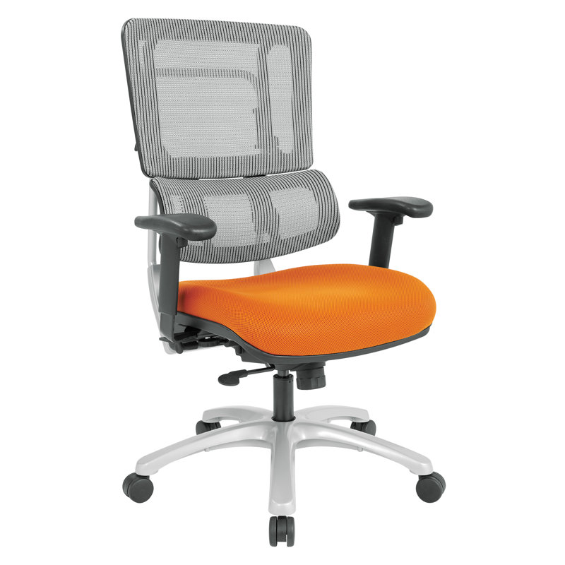 Pro-Line II Polyester Blend Task Chair, Orange, Silver