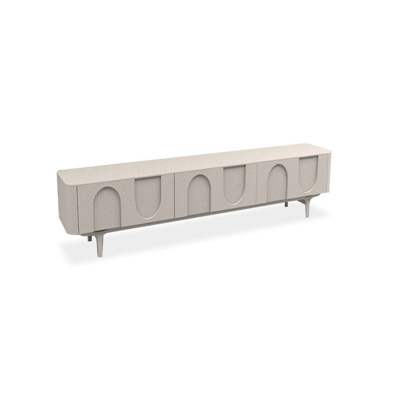 Meuble télé moderne en bois manufacturé beige, 70.87