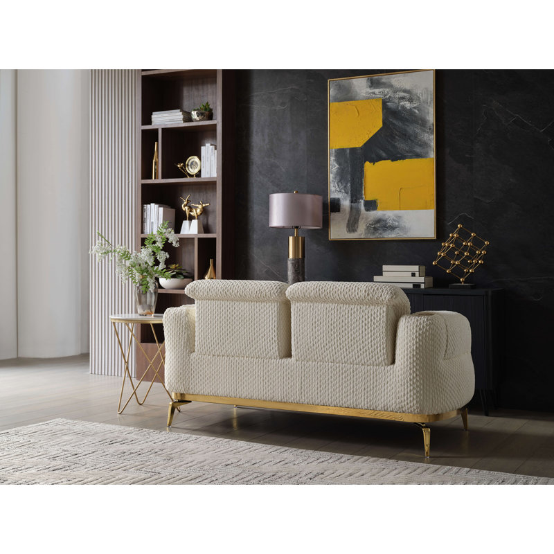 Causeuse de style moderne fabriquée en bois, alliant confort et luxe pour des espaces de vie améliorés avec un soutien ergonomique