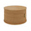Ensemble de tables basses de style Mid-Century avec porte tambour coulissante, table de bout ronde cannelée avec rangement-793808976