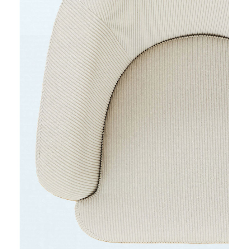 Fauteuil d'appoint en velours côtelé, Beige