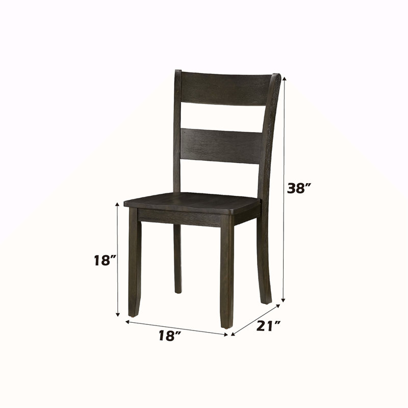 Ensemble de 2 chaises d'appoint au fini noyer vieilli