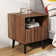 Fluted End Table with Drawer and Solid Wood Legs