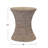 Handwoven Round Water Hyacinth Wicker Side Table with Hourglass Shape-389960496