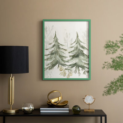 «Christmas Holiday Art CDII», reproduction encadrée - bois massif