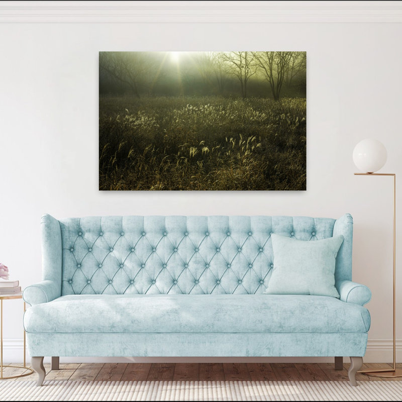Art mural abstrait contemporain «Autumn Whisper», H 40 po x l 60 po