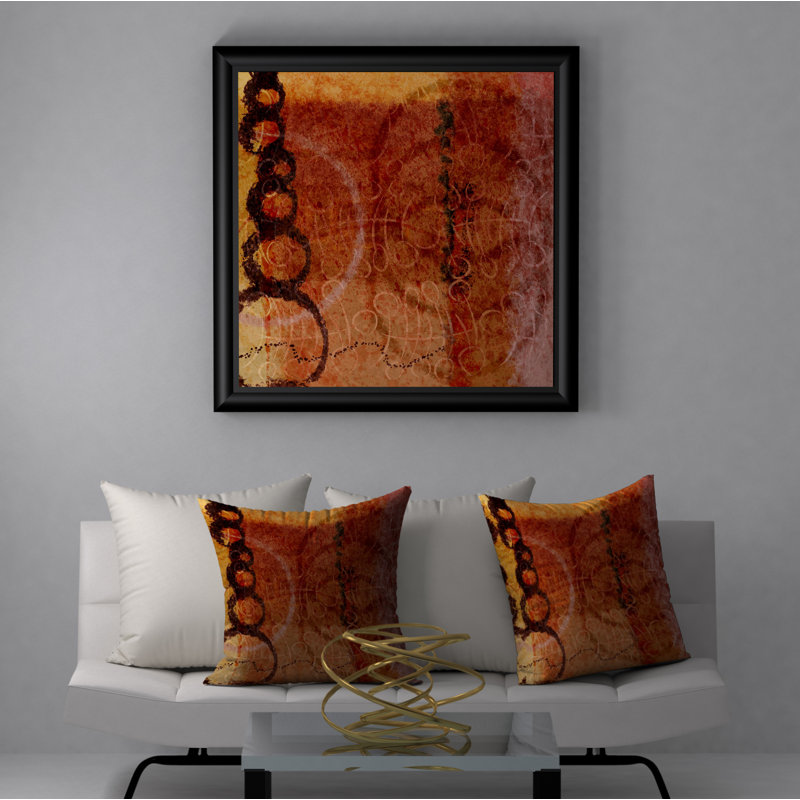Abstract Reversible Throw Pillow, 24" x 24"