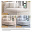 Chaise longue moderne rembourrée avec deux coussins et pieds en bois massif l 42,2 po Yalisa-1837404264-1853556373