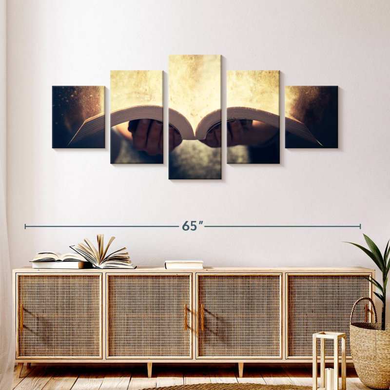 Reading The Holy Bible, 24" H x 55" W