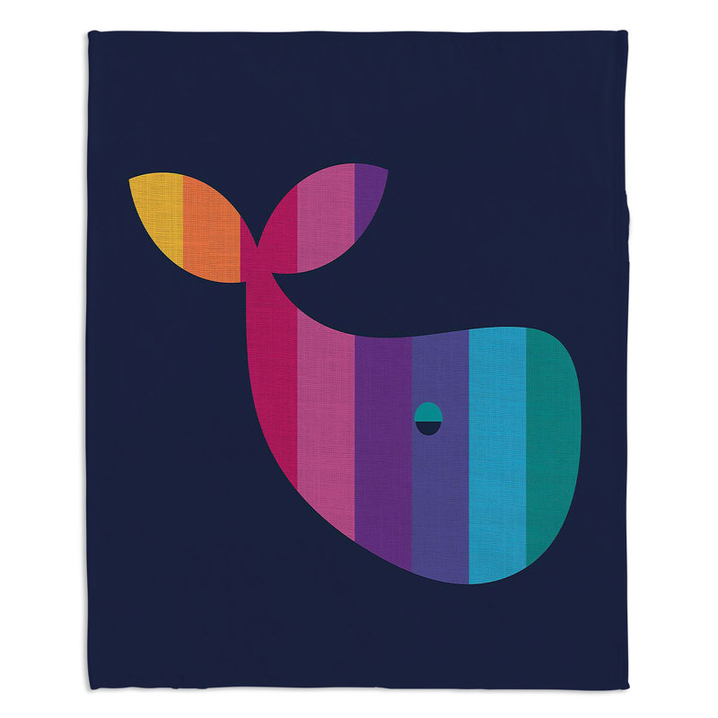 Couverture sherpa doux de la baleine, l 68 po x L 80 po