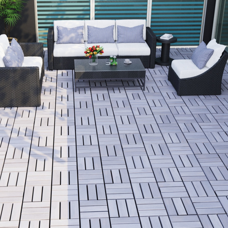 Carreaux de terrasse à emboîtement pour plancher extérieur, patio et bord de piscine