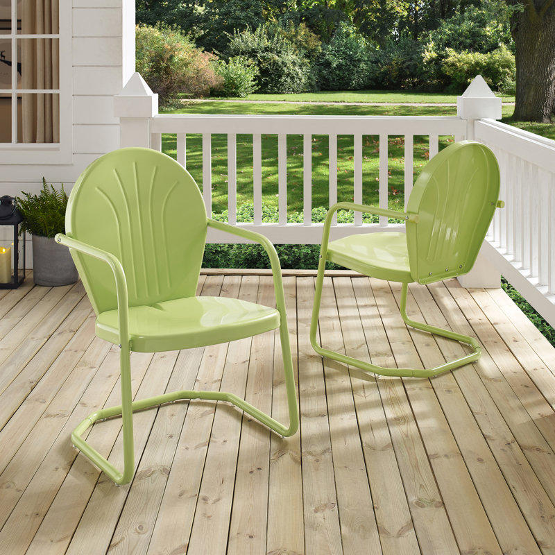 Fauteuil de patio Burley, Vert lime lustré