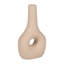 Vase décoratif en céramique en grès avec forme sculpturale en forme de beignet et design bohème moderne pour un style artistique et une étagère contemporaine-2024782190