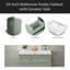 Armoire de meuble-lavabo 24 po avec lavabo en céramique, 2 tiroirs, 1 porte-439642593