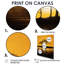 Coucher de soleil jaune à travers des silhouettes d'arbre noir - Art mural chêne-99953964-99953965