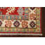 Tapis rouge en laine noué à la main de conception unique 2 pi 8 po x 3 pi 11 po