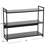 Gateshead Jamestown Wide 3 Shelf Open Storage Bookshelf Rustic Wood Grain and Metal-1519164322