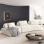 Canapé modulaire surdimensionné de luxe moderne surdimensionné de 139 po beige - Divan moelleux en chenille avec dossiers amovibles-1139186209