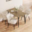 Ensemble de table de salle à manger et de table moderne 4 pièces à grain de bois moderne, table de salle à manger élégante, table de salle à manger de cuisine, robuste et durable, facile à assembler, pieds en métal noir-1998985707-1998985710