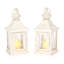 Set of 2 Decorative Candle Holder 27cm High Metal Hanging Lantern-770292783
