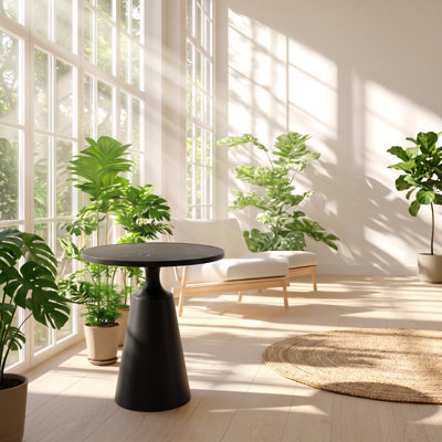 Table d'appoint en fer avec plateau en faux marbre, 51 cm (L) x 51 cm (P) x 62 cm (H), Christopher Knight Home