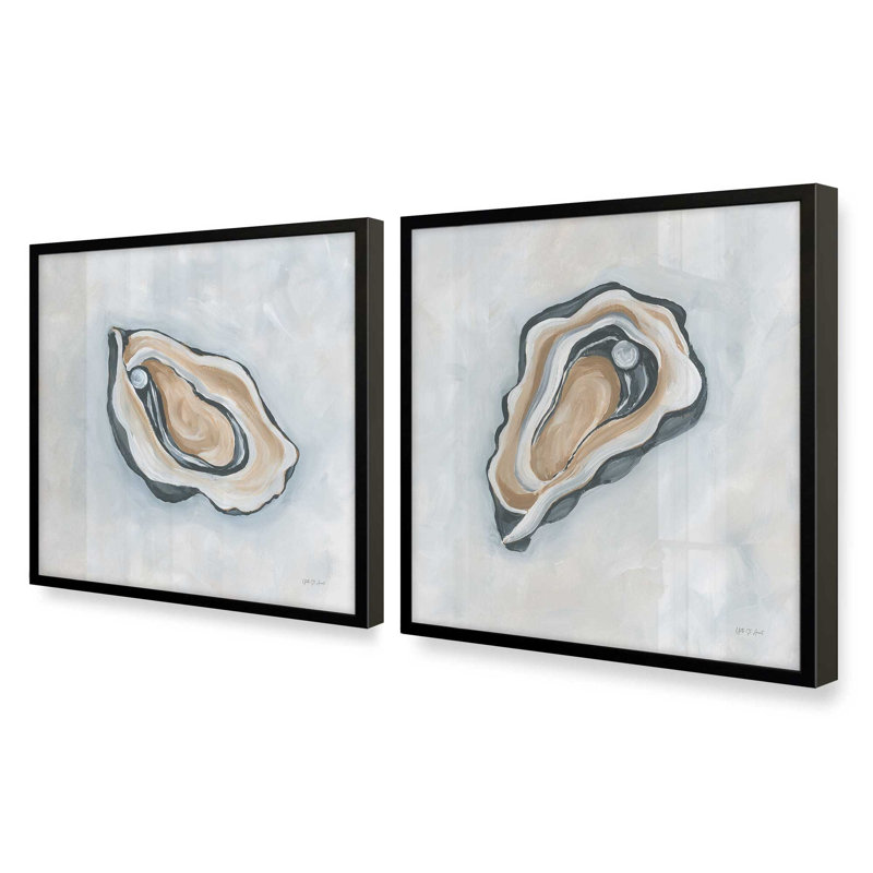 Shuck Yeah, ensemble de 2 impressions, 20 po x 20 po, Impression encadrée, Noir satiné