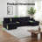 126" U Shaped Sofa, Modular Sectional Sofa With Storage Console, Usb Charging Ports & Cup Holders, Corduoy Upholstered Deep Seat Couch For Living Room, Black-1808031807