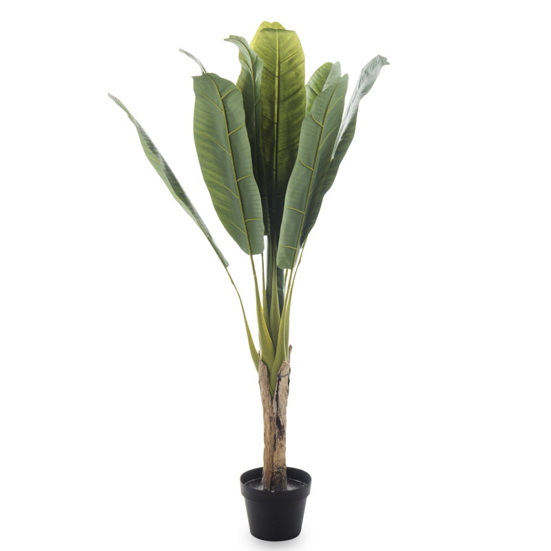 125cm Faux Banana Leaf Tree in Earthenware Pot