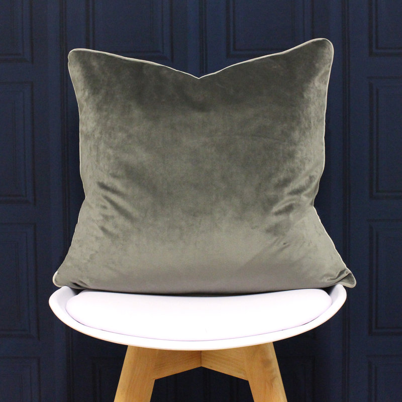 Oliver Square Throw, Charcoal/Dove, Pillow Cover Only - No Insert