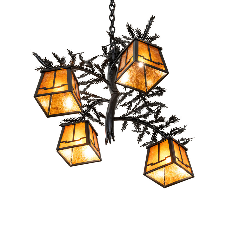 28" Wide Valley View 4 Light Chandelier