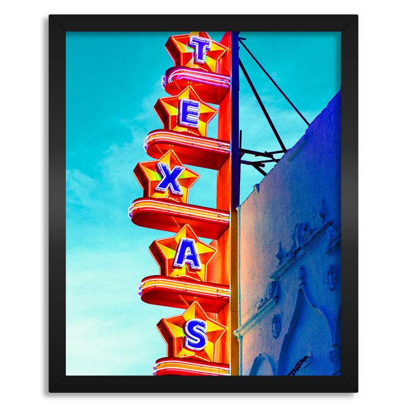 Dallas Theatre, Dallas Texas - reproduction de photo sur toile, Toile encadrée noire, H 20 po x l 16 po x P 0,75 po