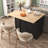K&K Kitchen Island With Drop Leaf-1231158119