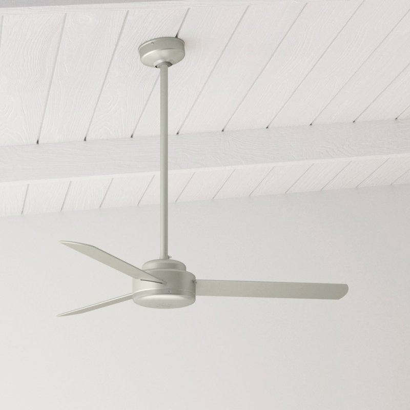 Ventilateur de plafond standard à 3 pales avec commande murale Presto, Nickel
