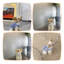 Barrière pour animaux autoportante en acrylique transparent à 6 panneaux, sans perçage, réglable en largeur pour les entrées de couloirs