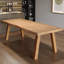 Table de salle à manger rectangulaire Burlywood en bois massif à bords naturels et 4 pieds-1509408468