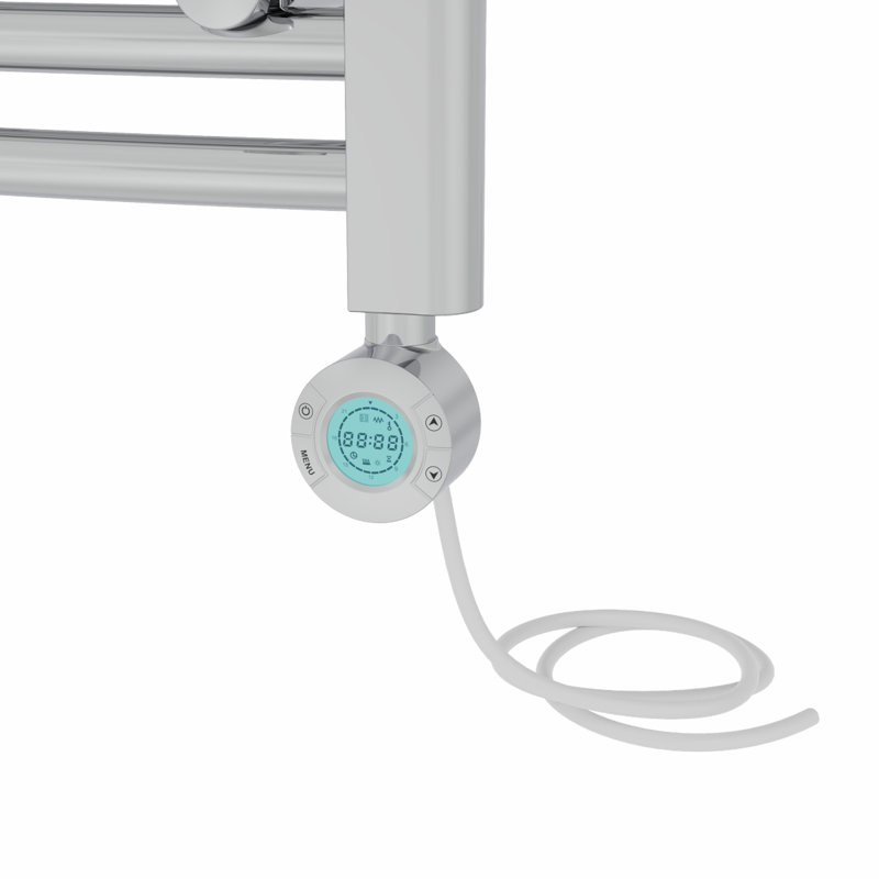 Curved Towel Rail Heated Towel Rails, Chrome, 100cm H x 30cm W x 3.4cm D