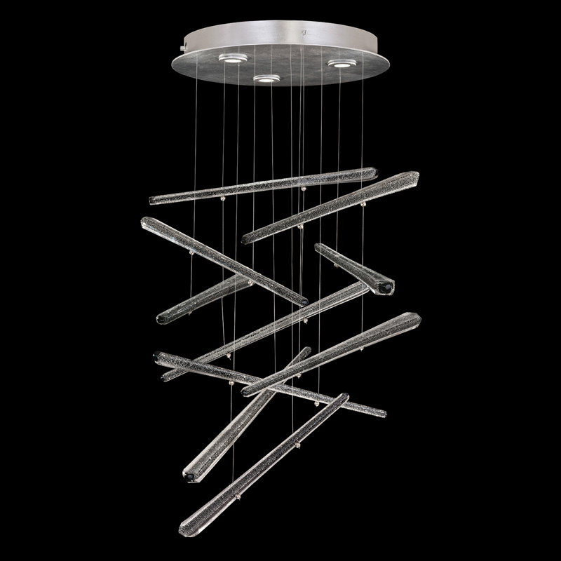 Elevate 3 - Light LED Pendant, Silver, Silver