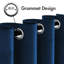 Heavy Velvet Blackout Curtains with Eyelet Rings – Thermal Insulated Drapes-1445720233-1445720231