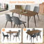 Table de salle à manger de 55 po avec 4 chaises rembourrées-31203941-31203938