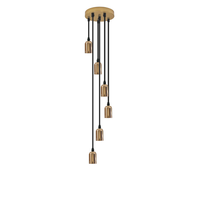 Armanda - Light French Gold Cluster Pendant, 6
