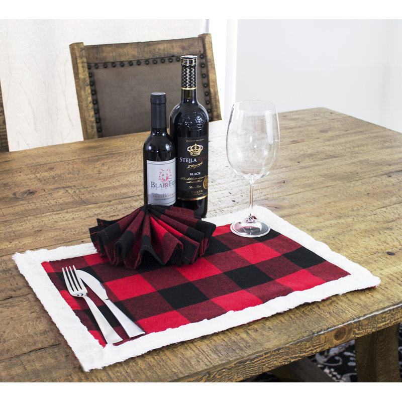 Allizon Polyester Plaid Rectangle Placemat