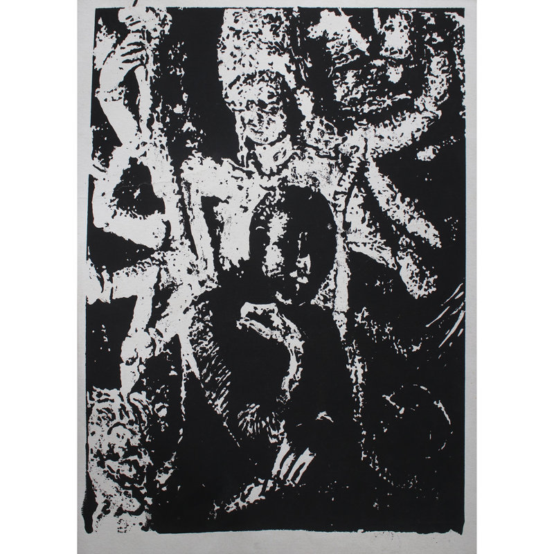 Déesse Durga | Linogravure sur cartouche | Par Deepa Kushwaha
