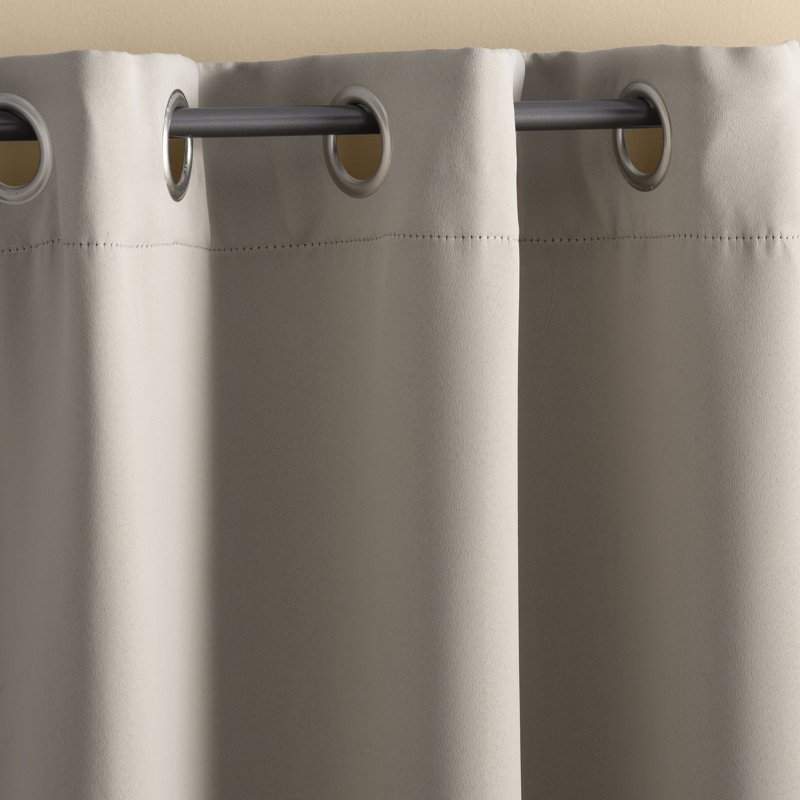 Blackout Grommet Curtain Panel - Basics by Wayfair™, Pearl, 40" W x 120" L