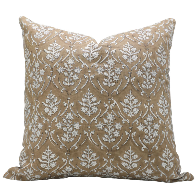 Housse de coussin réversible intérieur / extérieur Floral Linen, H 20 po x l 14 po, Rectangle