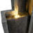 Fountains, 4-Tier 50.7" Indoor/Outdoor Waterfall Fountain with LED Lights for Garden Patio Yard Deck | Slate Gray | Resin