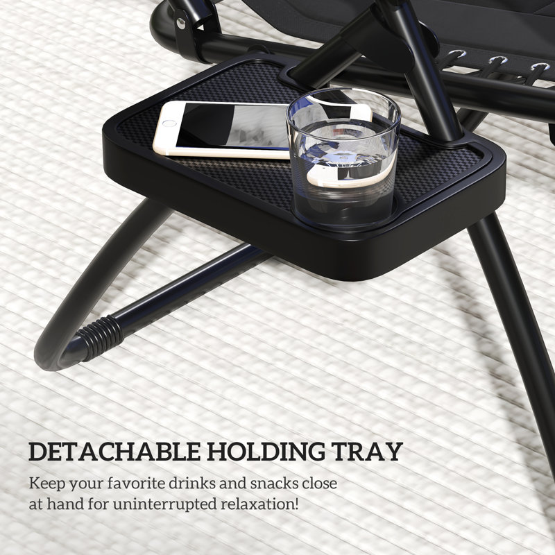 Outdoor Lounge Chair, Black