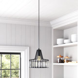 Brecksville 1 - Light Single Drum Pendant with Crystal Accents