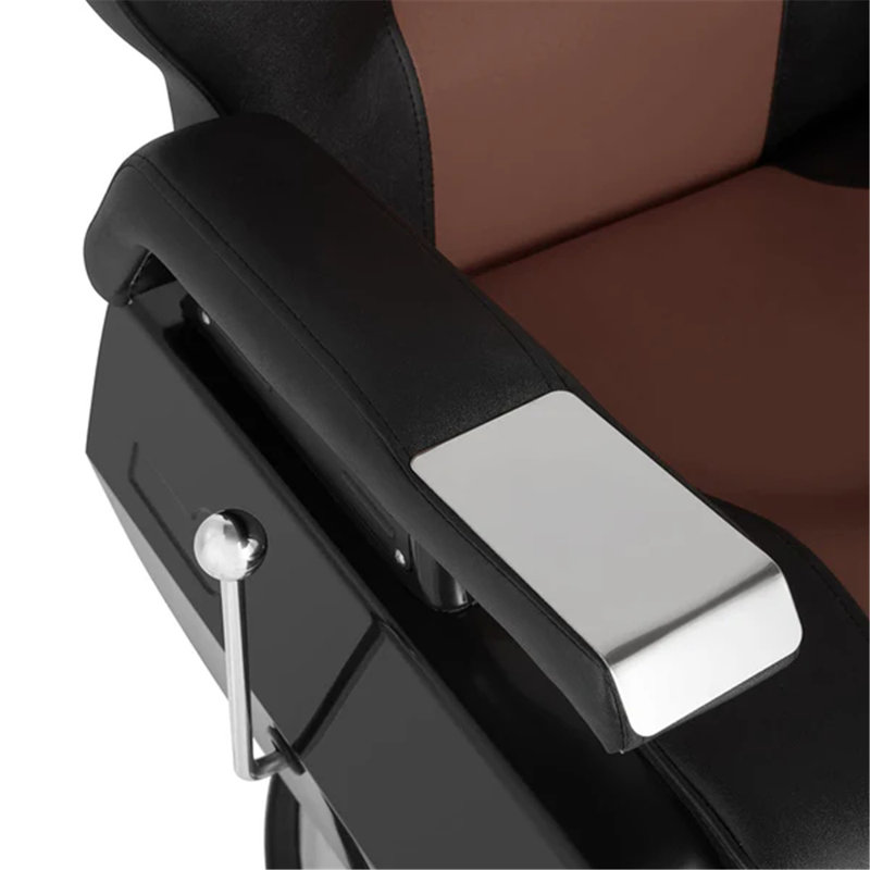 Fauteuil de massage en faux cuir, Similicuir noir
