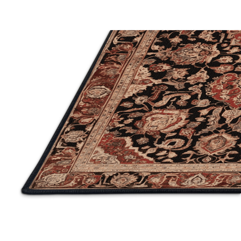 Tapis brun lavable à la machine, Rectangle de 5 pi x 8 pi