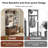 Hall Tree Coat Rack, Hall Tree With Bench And Shoe Storage, Mud Room Storage Furniture, 39.37 X 15.74 X 69.69 Inches, Brown, Shoe Storage-1464586274